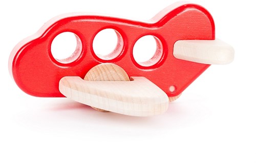Bajo aereo in legno - giocattolo sostenibile aereo multicolore
