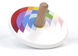 Bajo trottola in legno - giocattolo illusione colorato per bambini