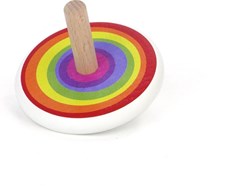 Bajo trottola in legno - giocattolo arcobaleno per bambini