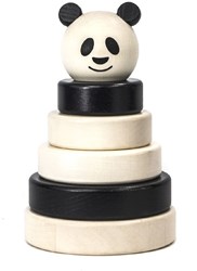 Bajo torre impilabile in legno panda giocattolo sostenibile