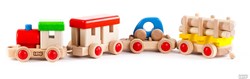 Bajo trenino in legno da costruire - giocattolo educativo e creativo