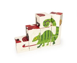 Bajo puzzle zoo in legno - cubi educativi in legno giocattolo