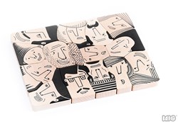 Bajo puzzle di forme in legno Persone - giocattolo educativo 14 pezzi