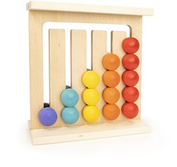 Bajo abaco da parete in legno giocattolo educativo colorato bambini