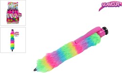 Glamour penna jumbo fluffy arcobaleno 28cm - divertimento colorato