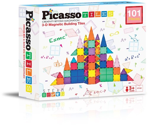 Tactic giocattolo da costruzione magnetico Picasso Tiles set 101 pezzi-2