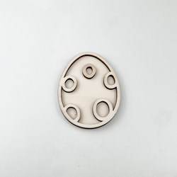 FiQ forma in legno Uovo Dino da riempire - gioco sensoriale 9×7 cm