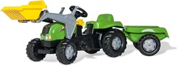 Rolly Toys trattore a pedali con rimorchio - Trattore giocattolo verde