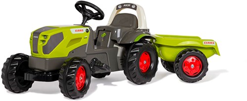 Rolly Toys trattore a pedali CLAAS AXOS 240 con rimorchio - trattore giocattolo