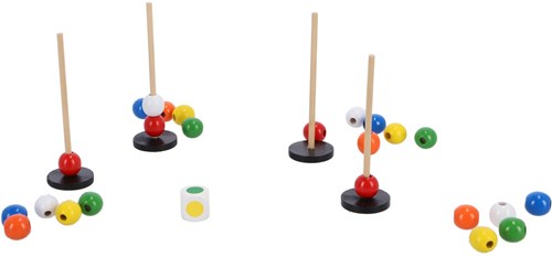 Jumbo Kleurentorentjes gioco per bambini imparare i colori perline di legno-3