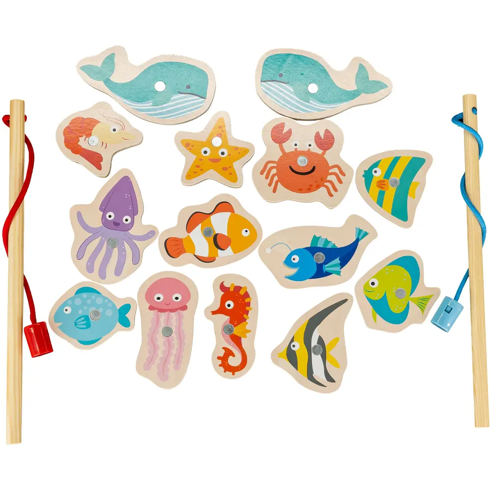 Vedes gioco di pesca magnetico in legno per bambini - giocattolo educativo