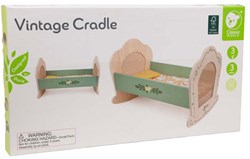 Classic World culla bambole legno vintage fiori giocattolo FSC