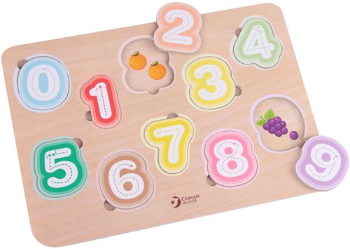 Classic World puzzle in legno numeri giocattolo educativo imparare a contare-3