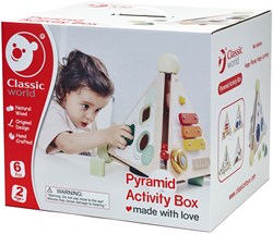 Classic World scatola attività in legno piramide - giocattolo educativo