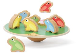 Classic World gioco di equilibrio in legno ninfea con rane - giocattolo educativo