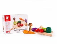 Classic World set di verdure in legno da tagliare con tagliere e coltello 16 pezzi-2