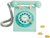 Classic World Houten Retro Telefoon Turquoise-3