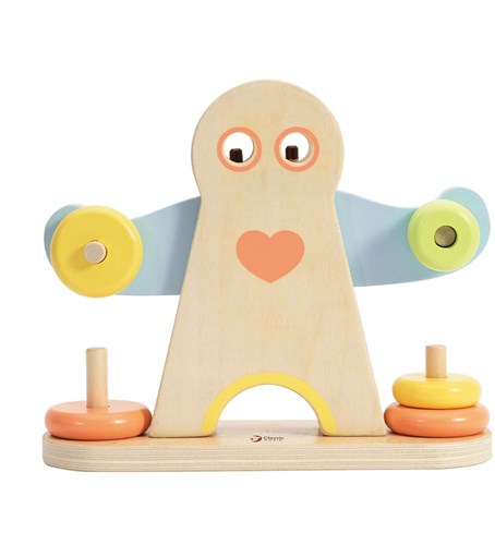 Classic World bilancia in legno giocattolo educativo Ercole 7 pezzi bambini-3