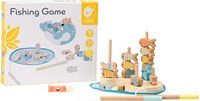 Classic World gioco di pesca in legno foca - giocattolo educativo 24 pezzi-2