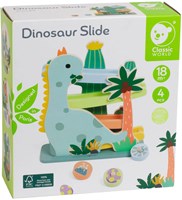 Classic World pista di biglie in legno dinosauro - giocattolo educativo 4 pezzi