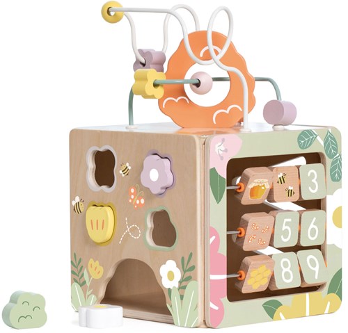 Classic World cubo attività in legno ape - giocattolo educativo bambini-3