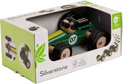 Classic World auto da corsa in legno giocattolo Silverstone per bambini