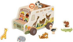 Classic World auto safari in legno con forme - giocattolo educativo