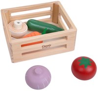 Classic World cassetta di verdure in legno giocattolo per bambini-3