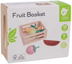 Classic World cassetta in legno con frutta per cucina giocattolo