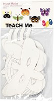 Creativ Company maschere di insetti in cartone set creativo 16 pezzi bianco-2