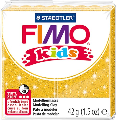 Fimo pasta modellabile oro glitter 42g - argilla da forno per bambini