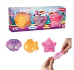 Toi-Toys sirena figure antistress giocattolo glitter set 3 pezzi