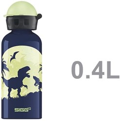 SIGG borraccia Glow Moon Dinos alluminio 0,4L blu bambini