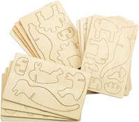 Colorations kit costruzione dinosauro 3D in legno - set di 4 puzzle creativi-2