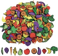 Colorations adesivi in schiuma verdura e frutta - set creativo 500 pezzi