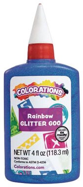 Colorations colla glitter set creativo - 6 colori arcobaleno 118ml