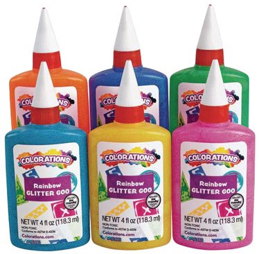 Colorations colla glitter set creativo - 6 colori arcobaleno 118ml-2