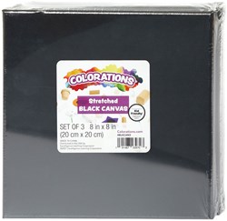 Colorations tela nera superficie pittorica 20x20cm set di 3 - giocattolo creativo