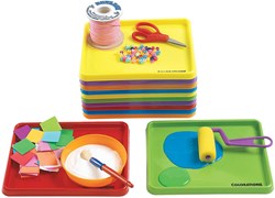 Colorations vassoio per lavoretti set 12 pezzi - vassoi colorati per bambini