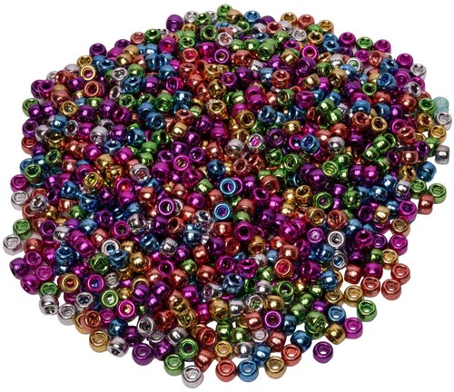 Colorations perline pony metallizzate 6x9 mm 1000 pezzi set creativo-2