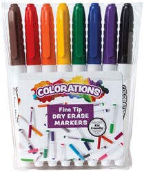 Colorations pennarelli per lavagna set 8 colori cancellabili a secco