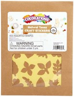 Colorations adesivi botanici per lavoretti marroni 400 pezzi carta creativa