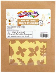 Colorations adesivi botanici per lavoretti marroni 400 pezzi carta creativa