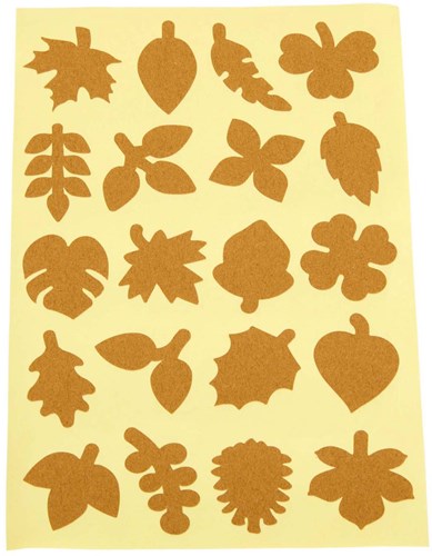 Colorations adesivi botanici per lavoretti marroni 400 pezzi carta creativa-3
