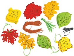 Colorations foglie da intrecciare set creativo decorazione autunnale 24 pezzi carta
