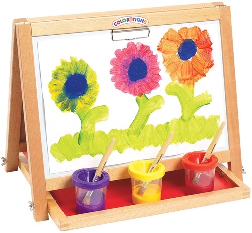 Colorations cavalletto da tavolo 4-in-1 con lavagna e whiteboard