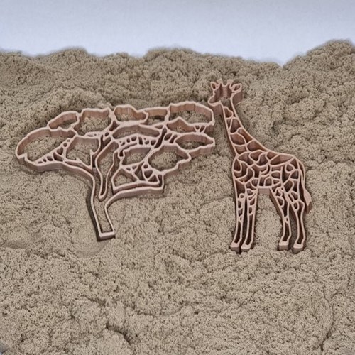 Grennn formine albero e giraffa Africa - giocattolo ecologico