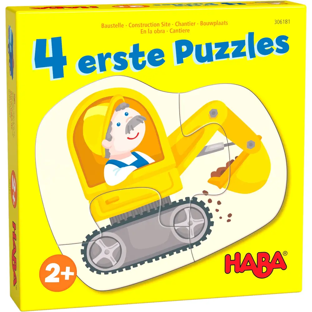 Haba puzzle cantiere - 4 primi puzzle in cartone per bambini