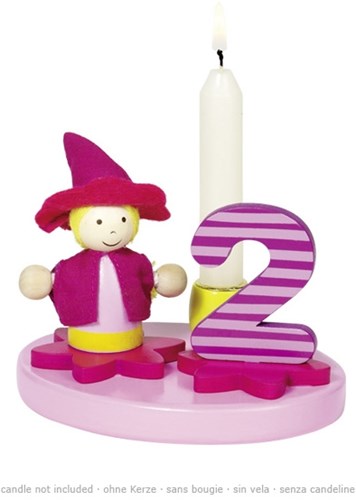 Goki candele di compleanno rosa - decorazione per torta di compleanno-2