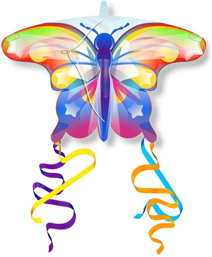 Kites Ready2Fly aquilone pop-up mini nylon farfalla arcobaleno giocattolo-2